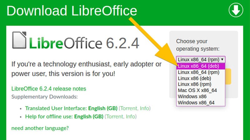 instaling LibreOffice 7.5.5