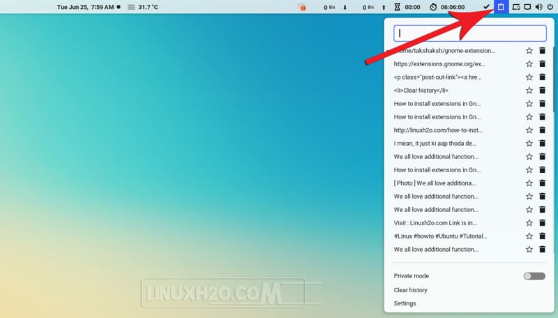 clipboard-extension-for-gnome -linuxh2o.com
