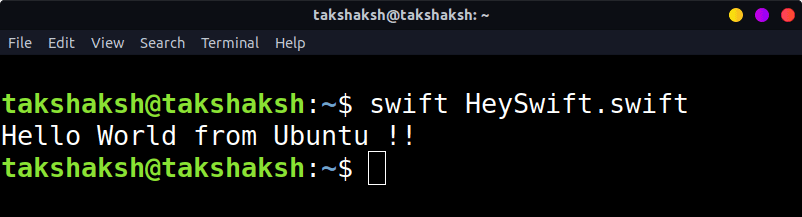 running swift program on linux