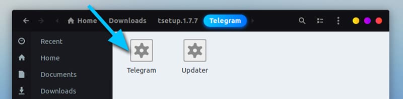 Telegram downloaded files for Linux