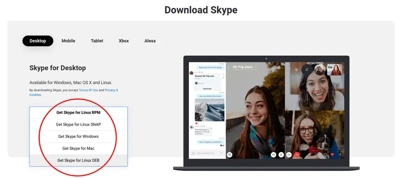 skype office website download page