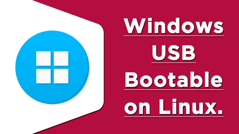 woeusb to install windows on Linux