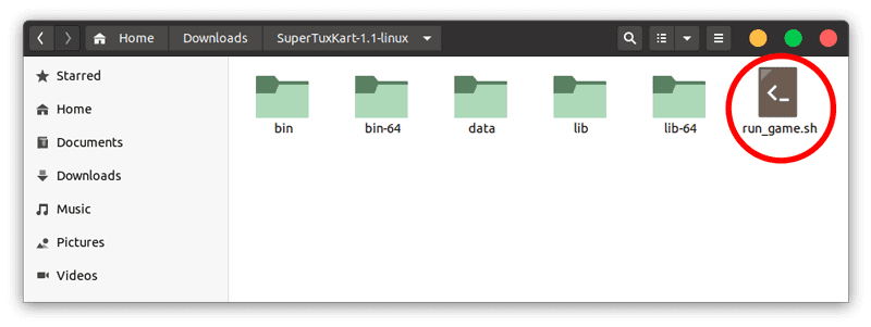 supertuxkart run shell file to run the game