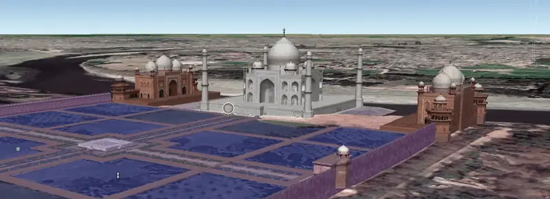 3d representation of Taj mahal on Google earth.png