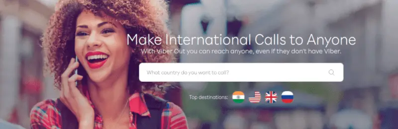 viber out feature, allows calling internationally 